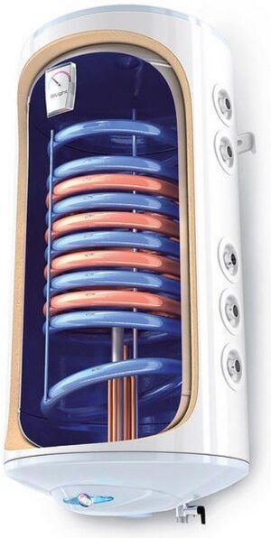boiler met twee warmtewisselaars voor twee afzonderlijke alternatieve energiebronnen 150 liter